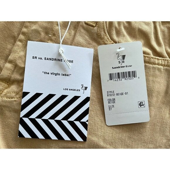 Free People X Sandrine Rose Women's Sz 27 Beige Cut Off Shorts NWT - Picture 7 of 12